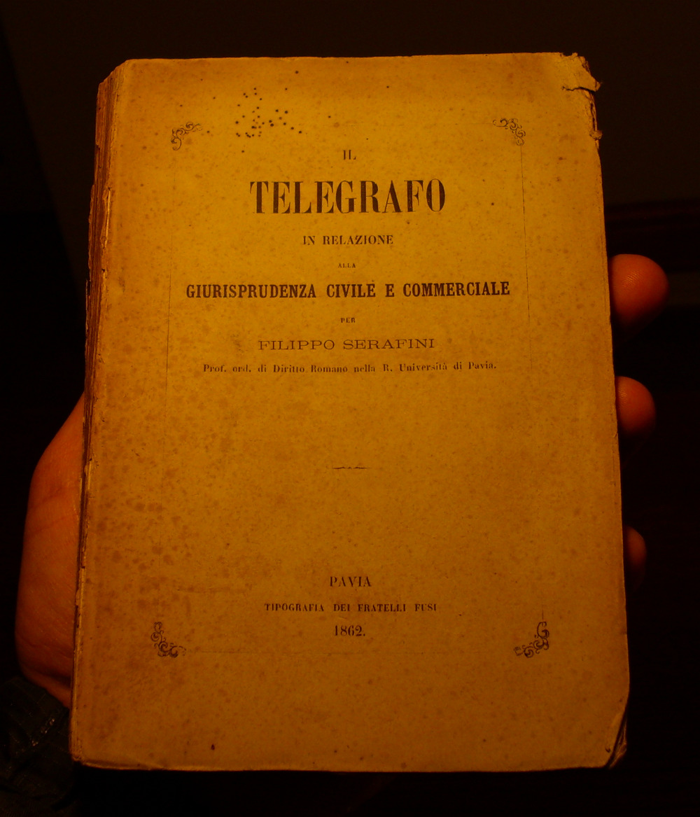 1862, il telegrafo e la giurisprudenza