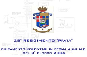 PESARO - 28° REGGIMENTO PAVIA